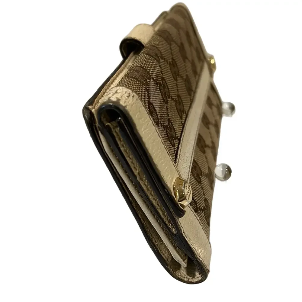 Gucci Monogram Leather Long Snap Wallet - Picture 14 of 14